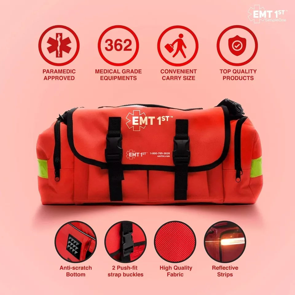 1st Emergency Responder First Aid Kit | Medical Trauma Bag for Disaster Prep