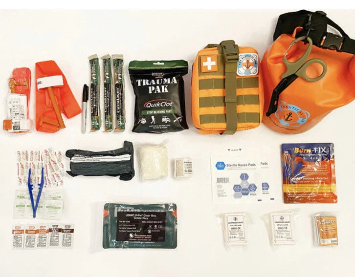 Individual First Aid Kit (IFAK) Tactical Pouch with Waterproof Dry Bag