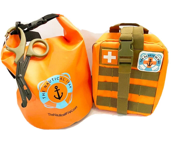 Individual First Aid Kit (IFAK) Tactical Pouch with Waterproof Dry Bag